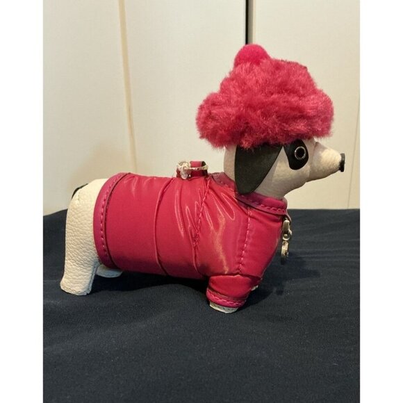 Kate Spade Novelty Festive Pink Claude Dachshund Dog Key Fob Bag Charm K9252 NWT - Picture 4 of 9